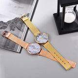 Luxury Mesh Band Marble Watch For Women - luxury-watch-resell