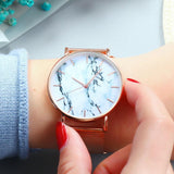 Luxury Mesh Band Marble Watch For Women - luxury-watch-resell