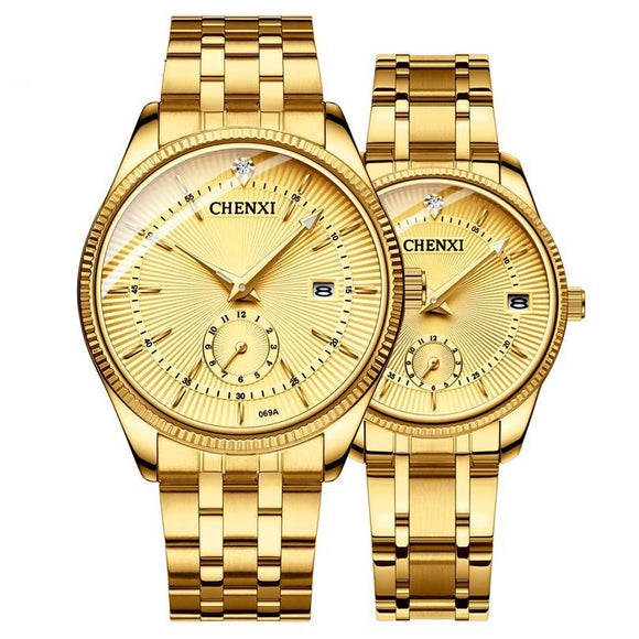 Luxury Quartz Couple Wristwatch - luxury-watch-resell